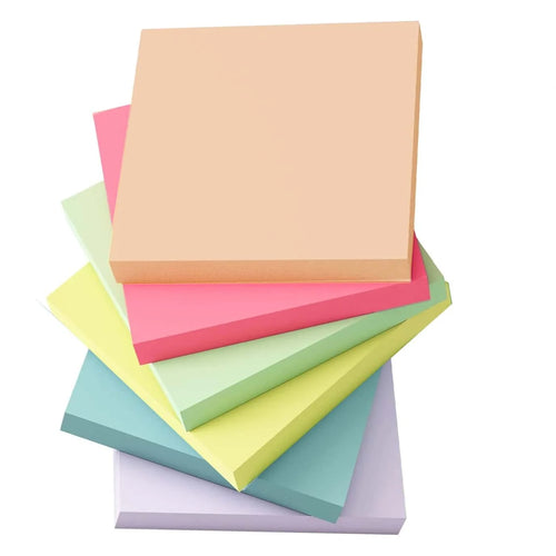 6 pcs fluorescent color 3*3inch Sticky Note Posted It Note Pads
